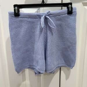White Fox Blue Sweater Shorts